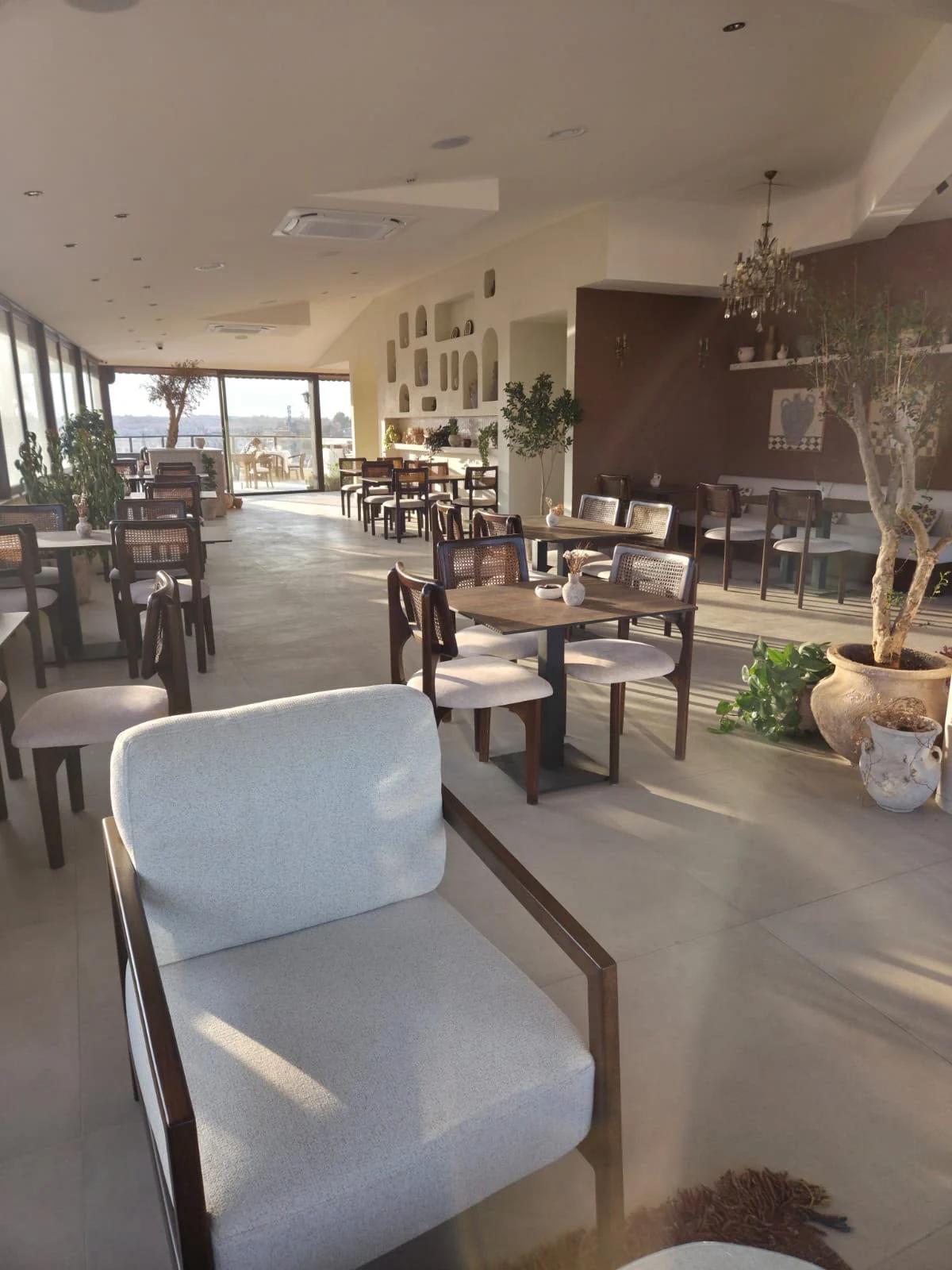 Daylight seating at Saint John Hotel for team dining and informal gatherings